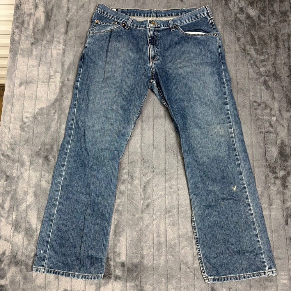 Lee Dungarees Mens 38x32 Bootcut Original Blue Jeans Medium Wash 100% Cotton
